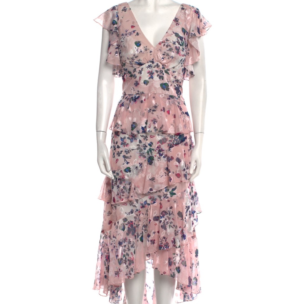 Marchesa Notte Floral Pink Dress Size 12